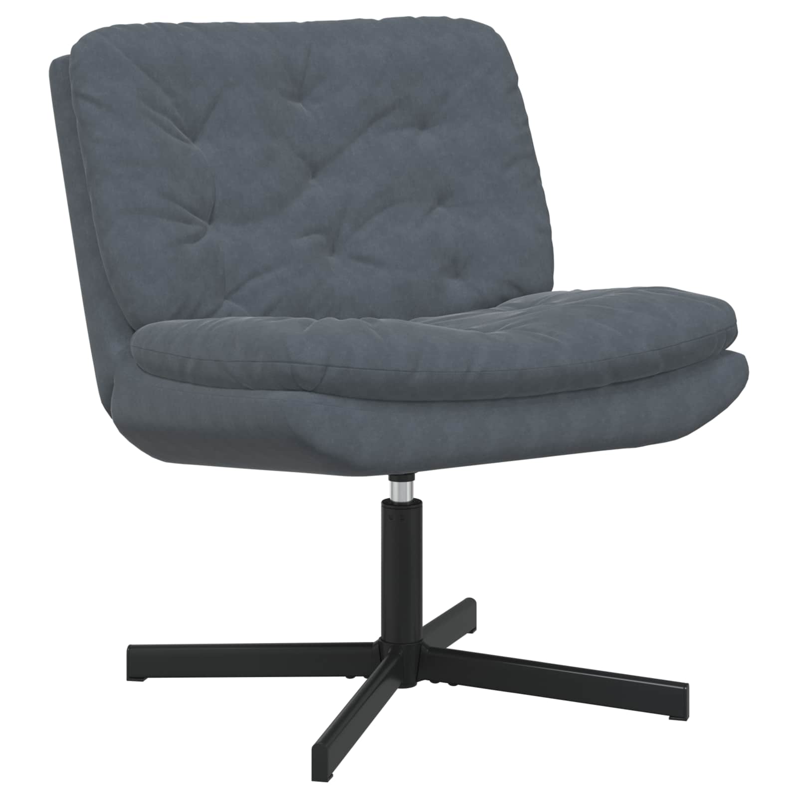 Fauteuil relaxant pivotant Gris foncé 63 x 75 x 76 cm Velours - XIOS