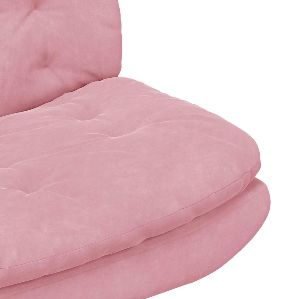 Fauteuil relaxant pivotant Rose 63 x 75 x 76 cm Velours - XIOS