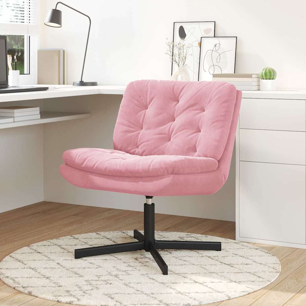Fauteuil relaxant pivotant Rose 63 x 75 x 76 cm Velours - XIOS