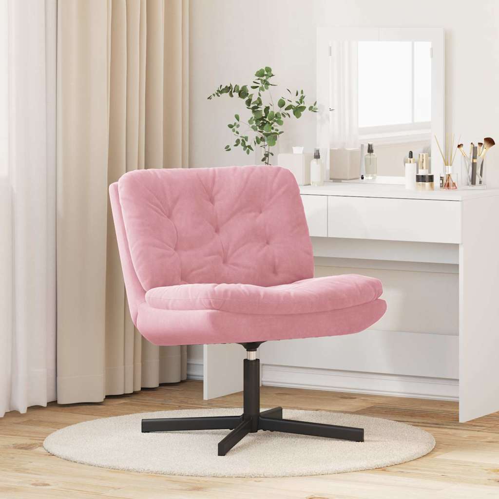 Fauteuil relaxant pivotant Rose 63 x 75 x 76 cm Velours - XIOS