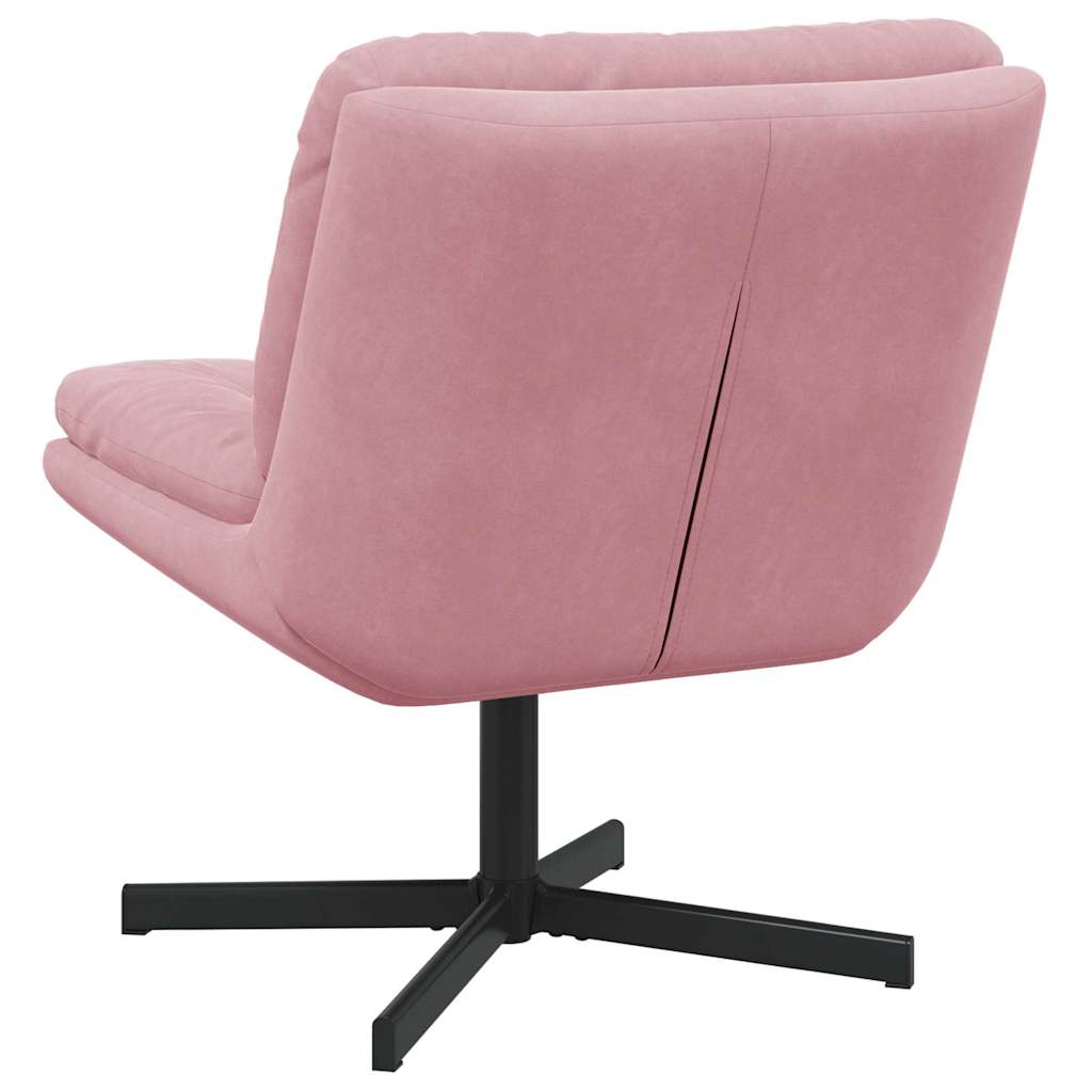 Fauteuil relaxant pivotant Rose 63 x 75 x 76 cm Velours - XIOS
