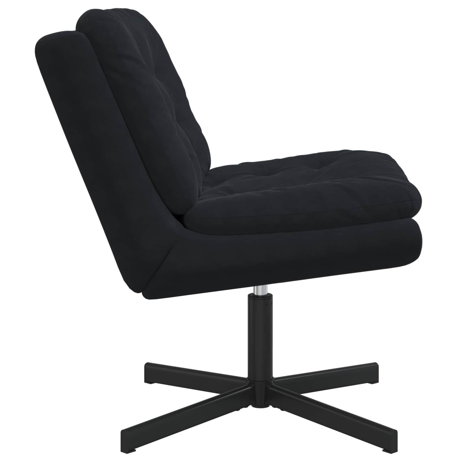 Fauteuil relaxant pivotant Noir 63 x 75 x 76 cm Velours - XIOS