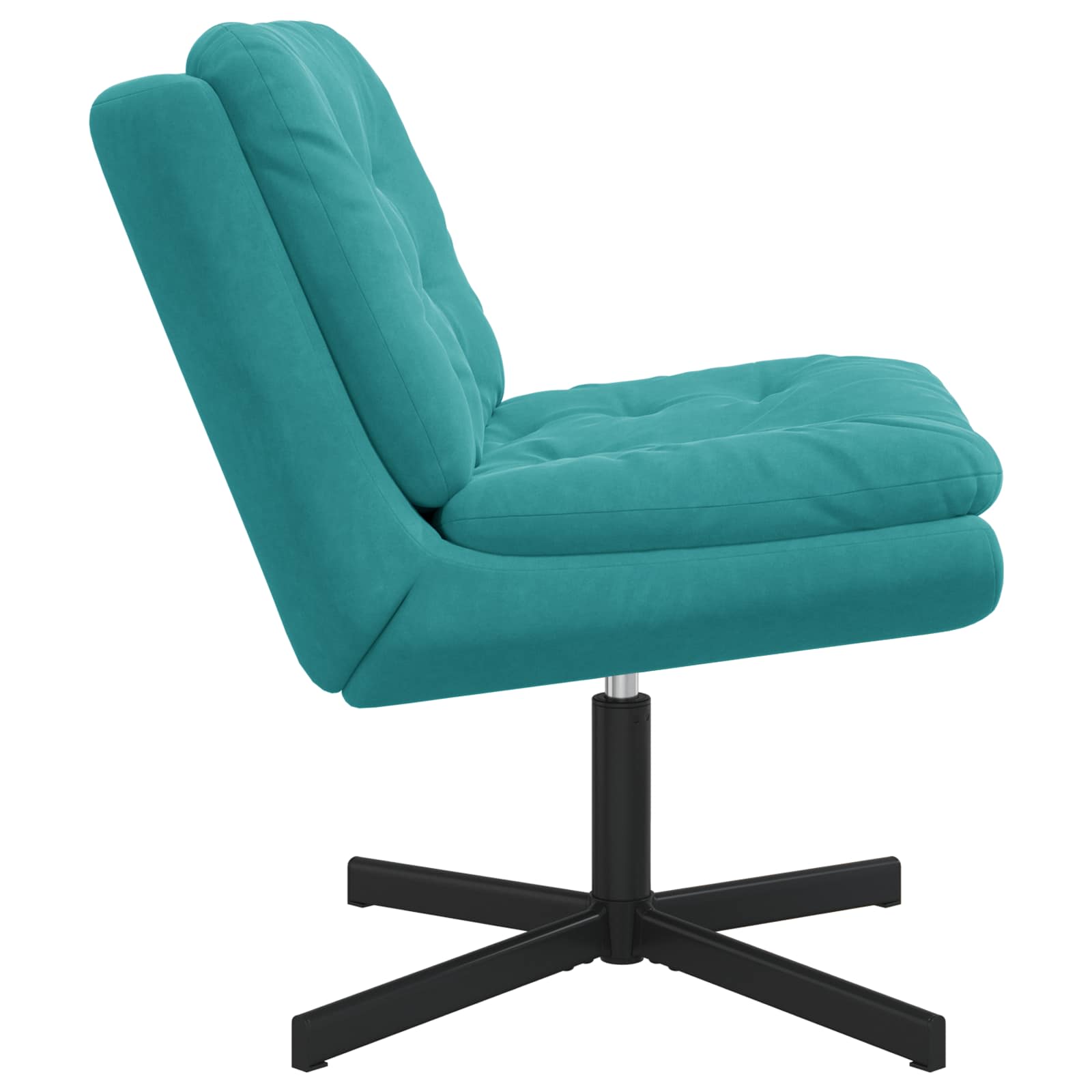 Fauteuil relaxant pivotant Turquoise 63 x 75 x 76 cm Velours - XIOS