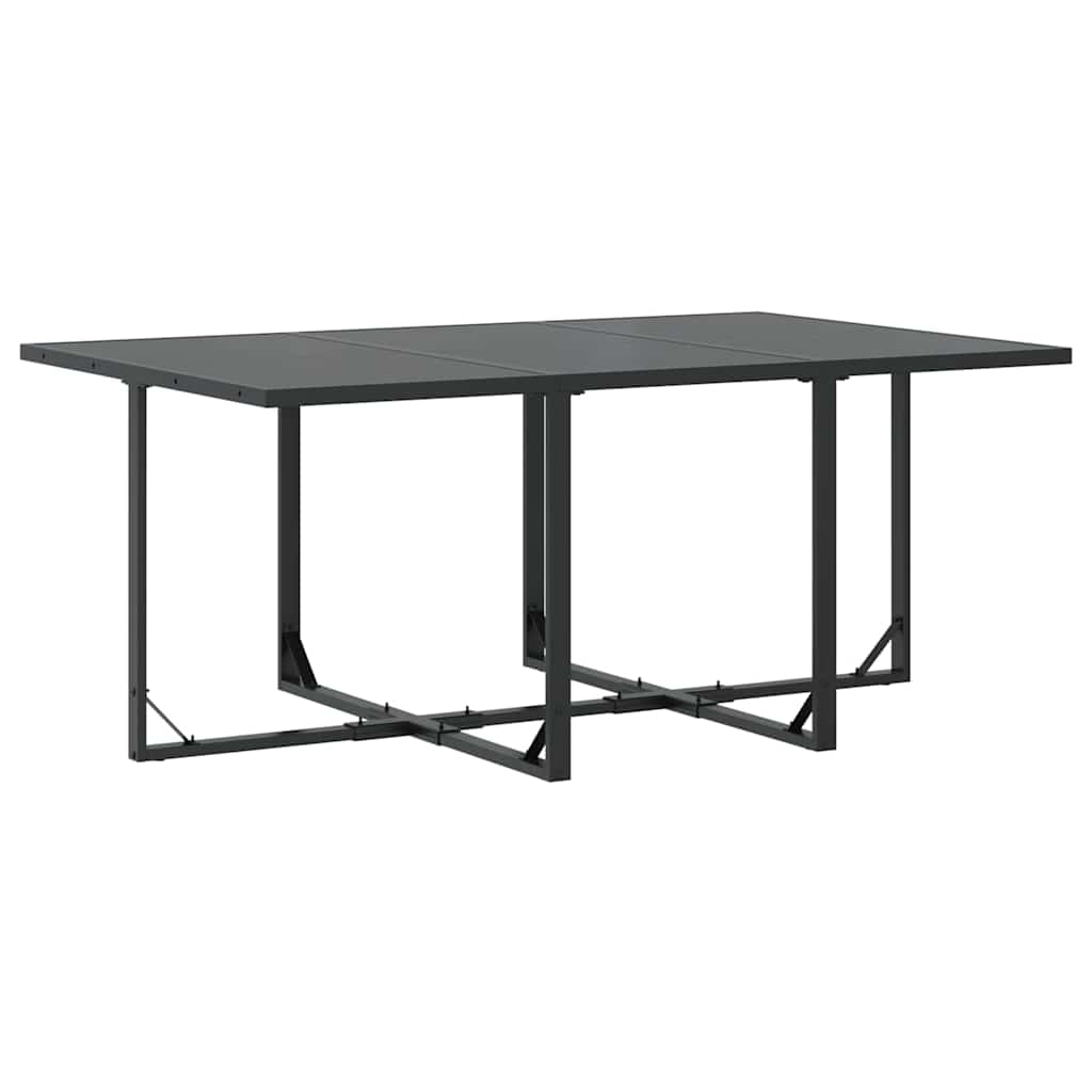 Ensemble de salle à manger pour jardin 7 pc Noir Acier - XIOS