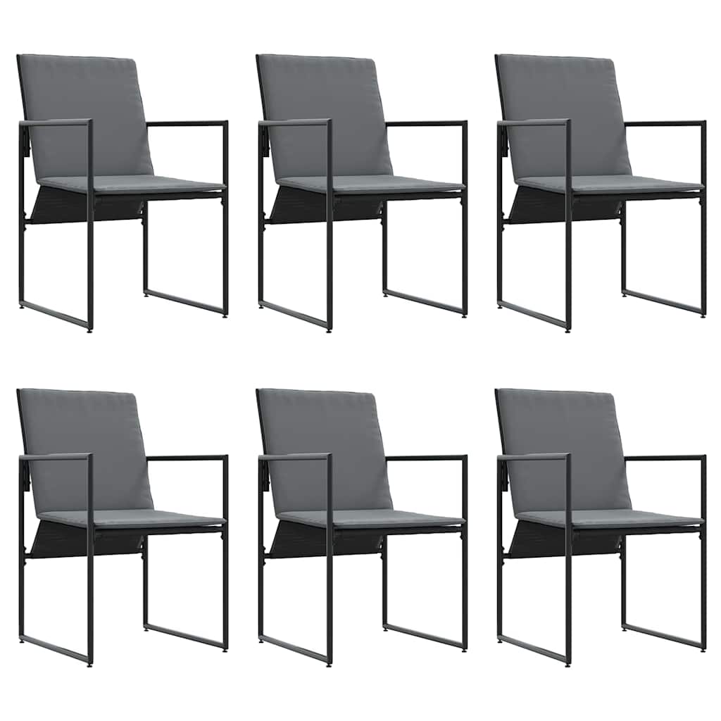 Ensemble de salle à manger pour jardin 7 pc Noir Acier - XIOS