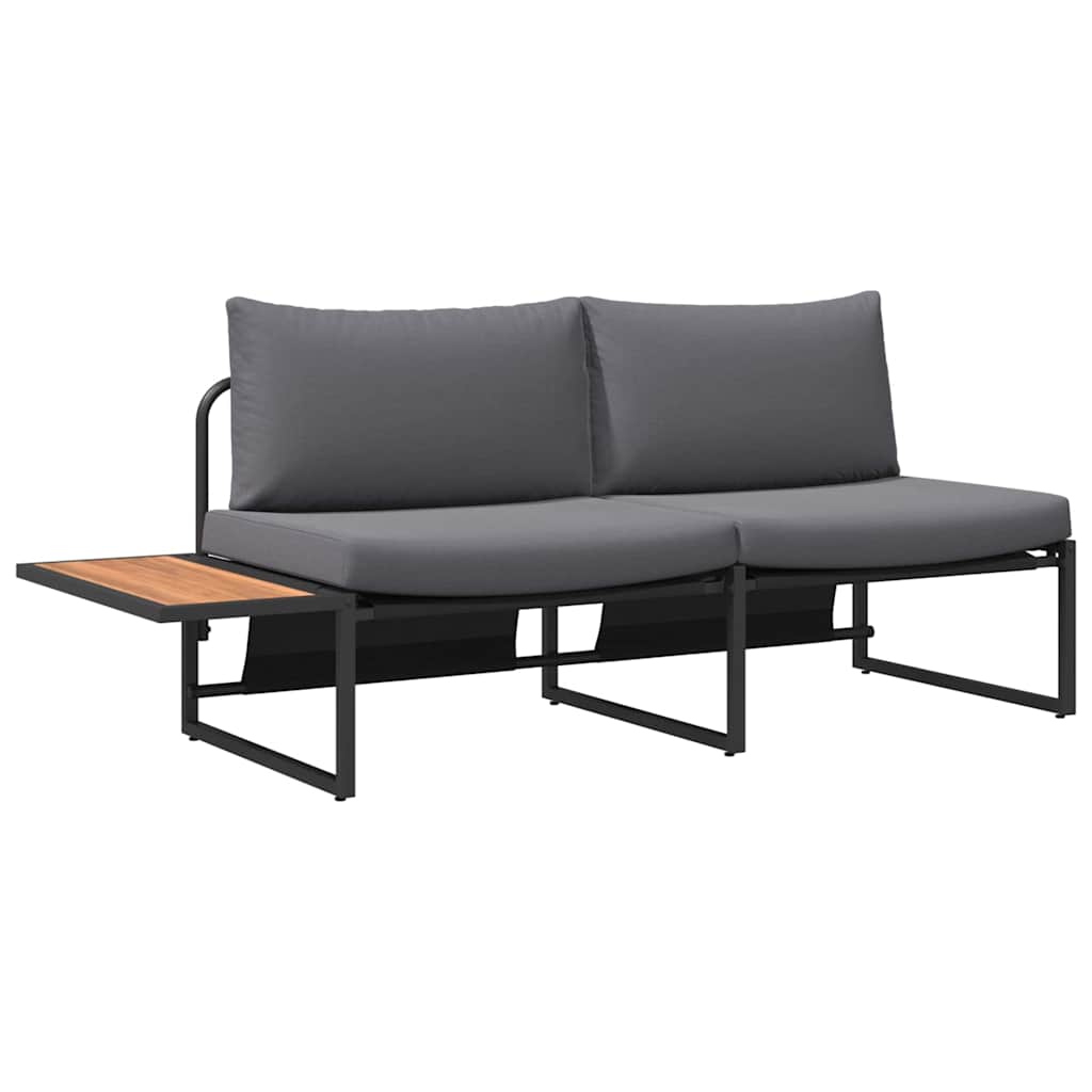 Ensemble de salle à manger pour jardin 3 pcs Anthracite Acier