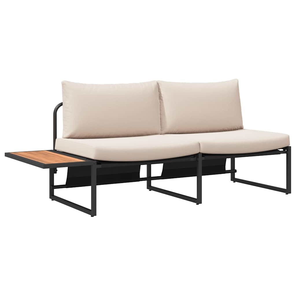Ensemble de salle à manger pour jardin 3 pcs Taupe Acier
