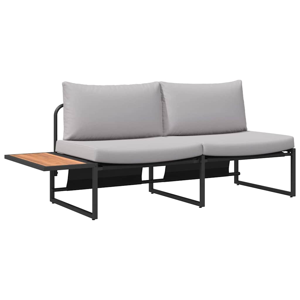 Ensemble de salle à manger pour jardin 3 pcs Gris clair Acier