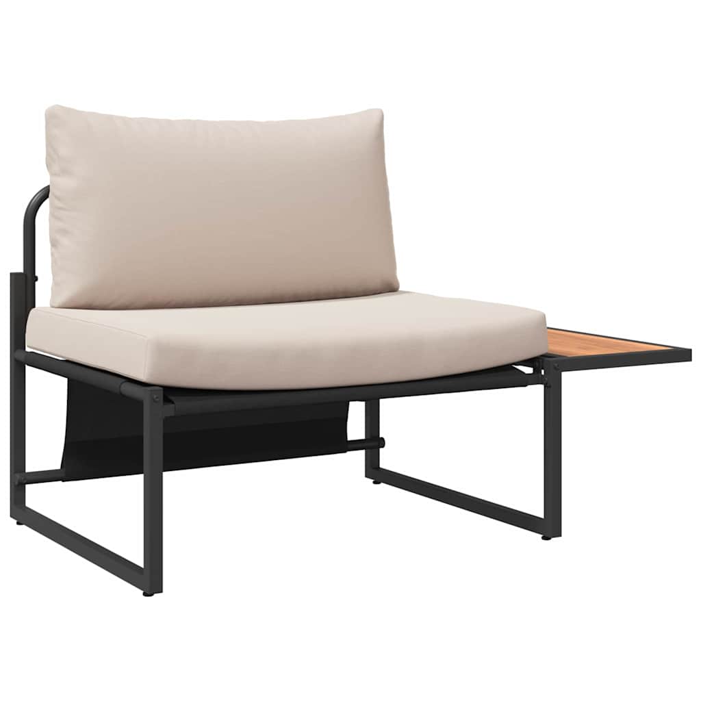 Ensemble de salle à manger pour jardin 3 pcs Taupe Acier