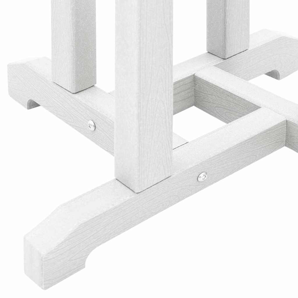 Ensemble de bar de jardin 3 pcs Blanc HDPE