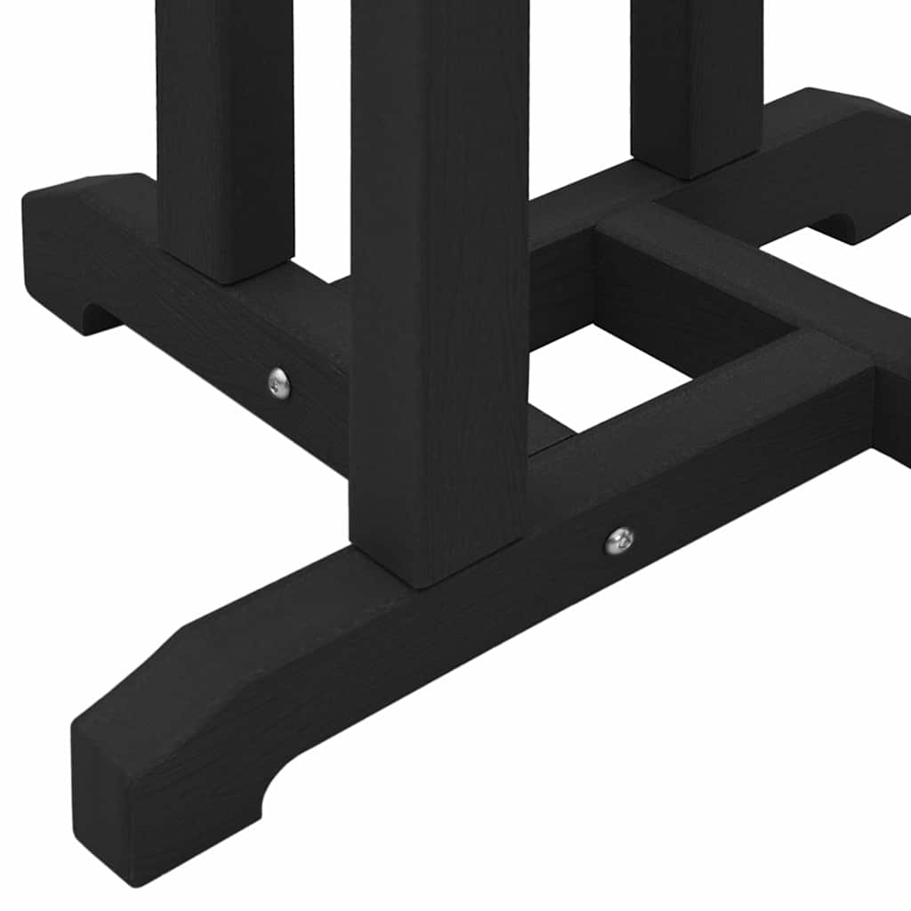 Ensemble de bar de jardin 3 pcs Noir HDPE