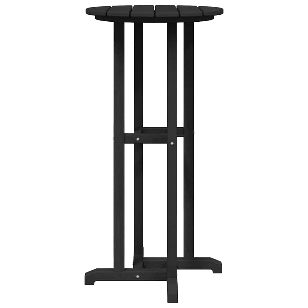 Ensemble de bar de jardin 3 pcs Noir HDPE