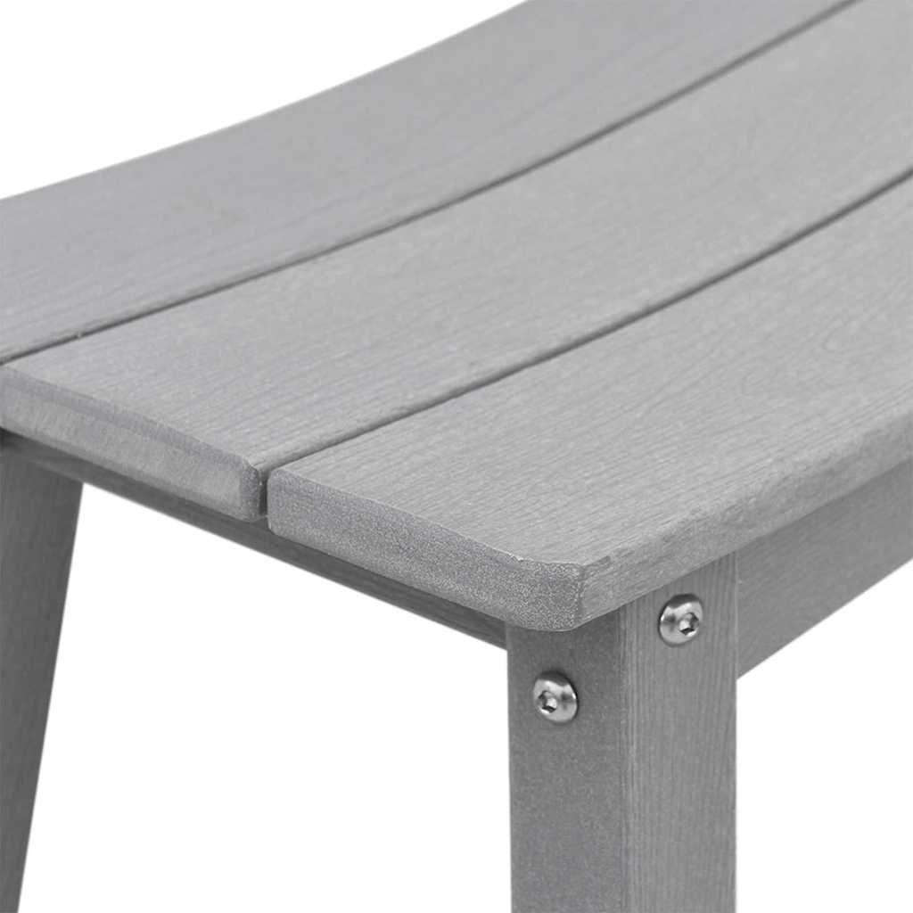 Ensemble de bar de jardin 3 pcs Gris clair HDPE