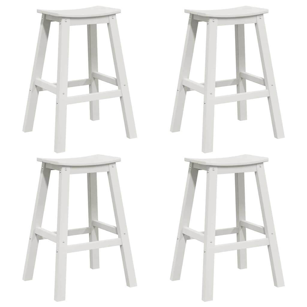 Ensemble de bar de jardin 4 pcs Blanc HDPE