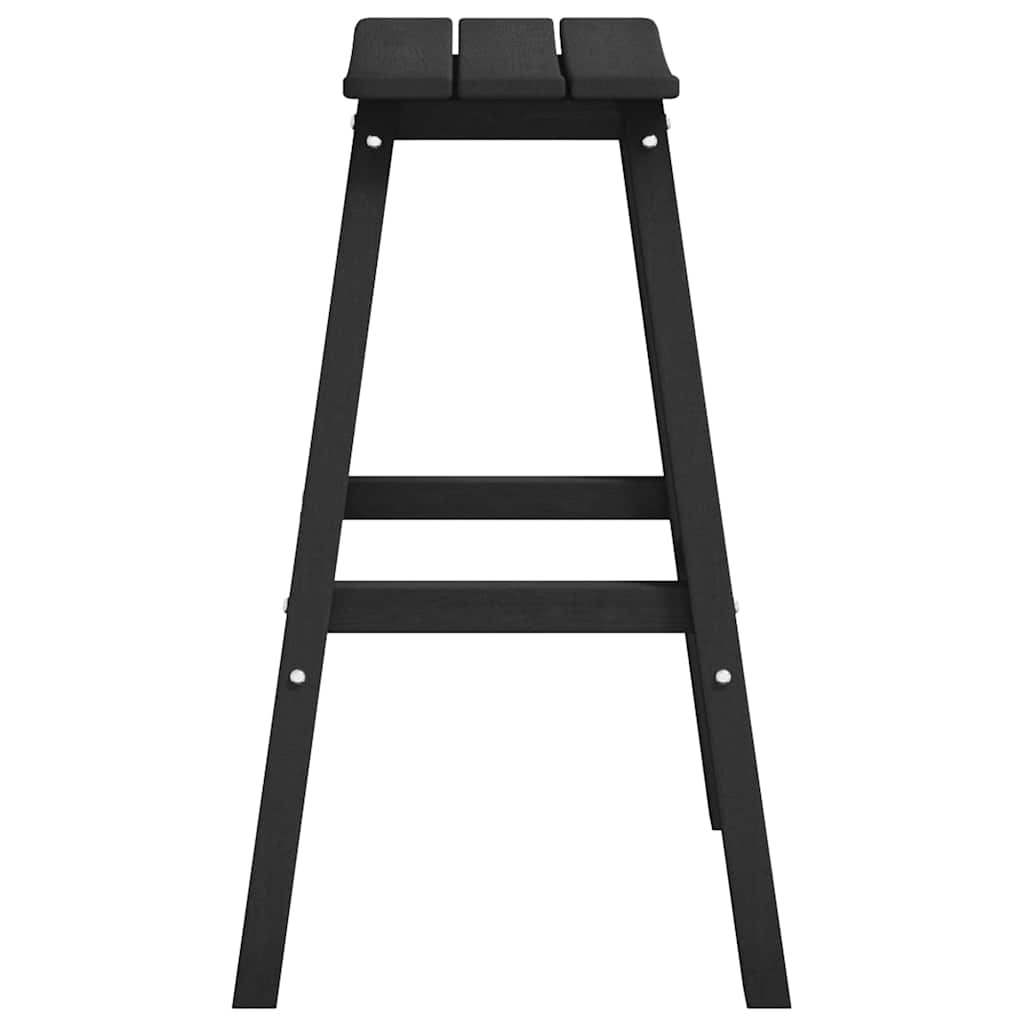 Ensemble de bar de jardin 4 pcs Noir HDPE