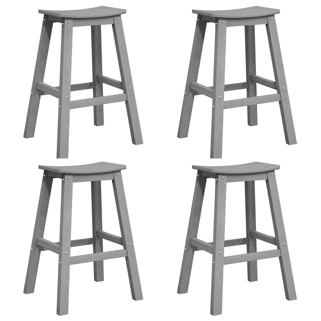 Ensemble de bar de jardin 4 pcs Gris clair HDPE