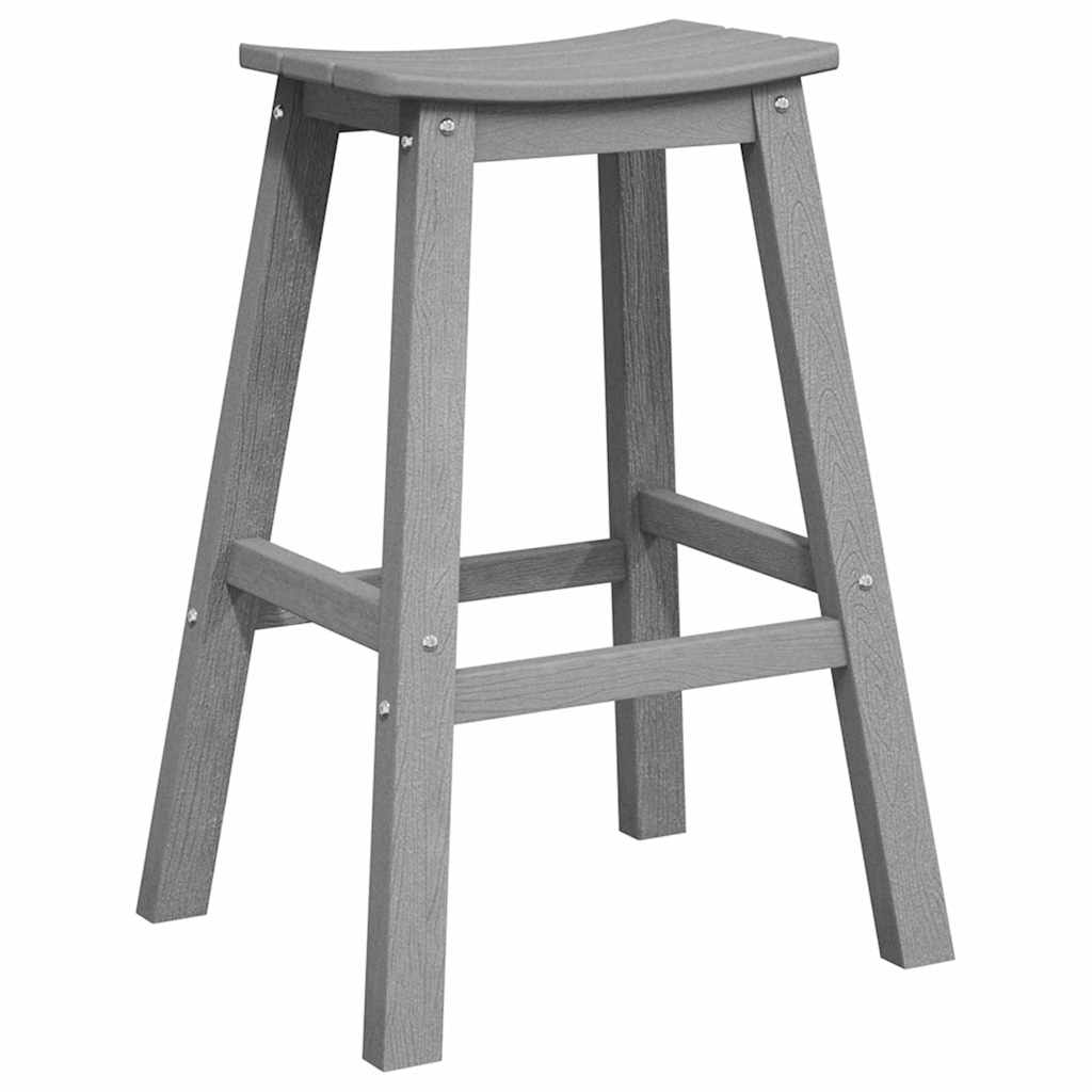 Ensemble de bar de jardin 4 pcs Gris clair HDPE