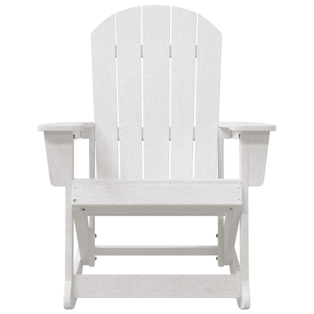 Chaises Berçantes Adirondack 2 pcs Blanc HDPE