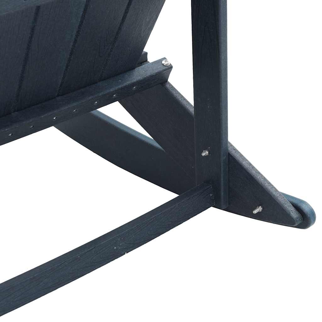 Chaises Berçantes Adirondack 2 pcs Bleu marine HDPE