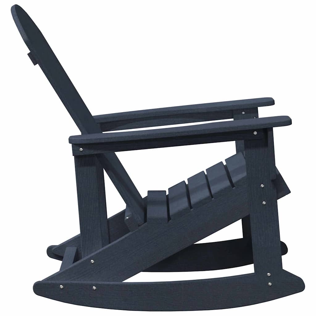 Chaises Berçantes Adirondack 2 pcs Bleu marine HDPE