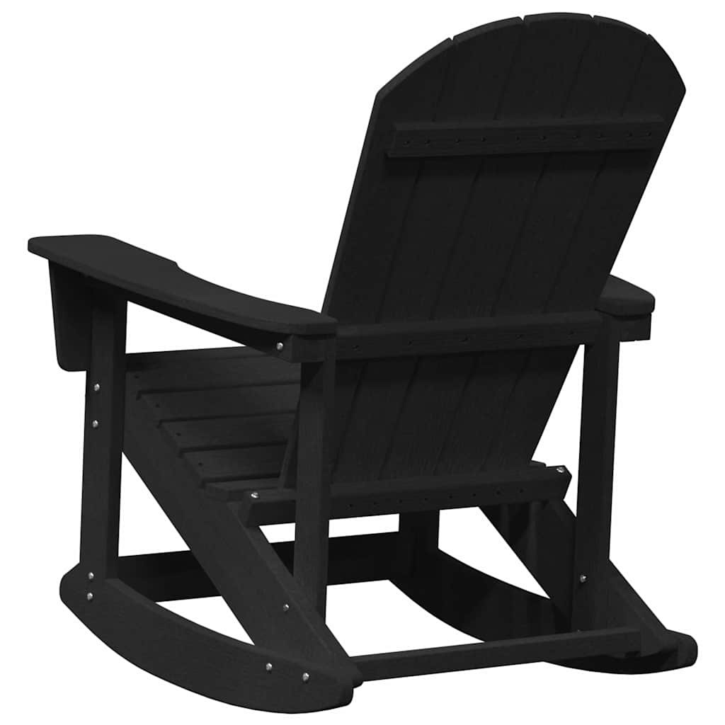 Chaises Berçantes Adirondack 2 pcs Noir HDPE