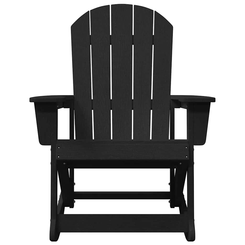 Chaises Berçantes Adirondack 2 pcs Noir HDPE