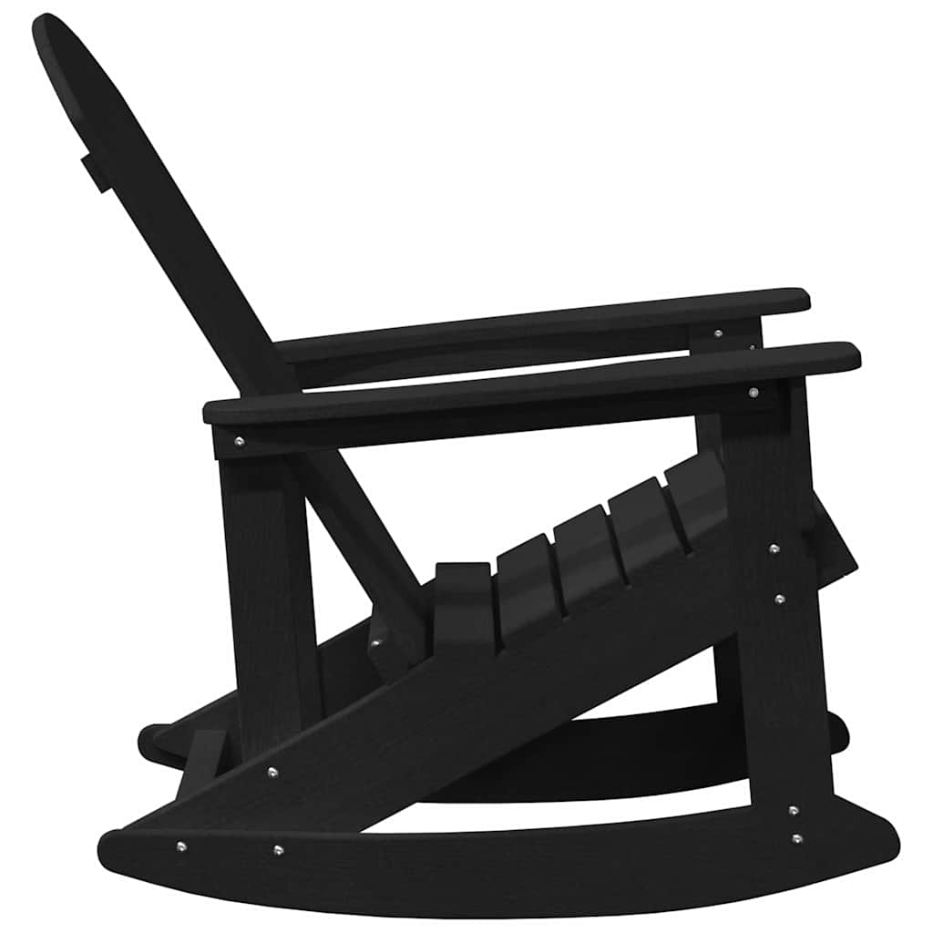 Chaises Berçantes Adirondack 2 pcs Noir HDPE