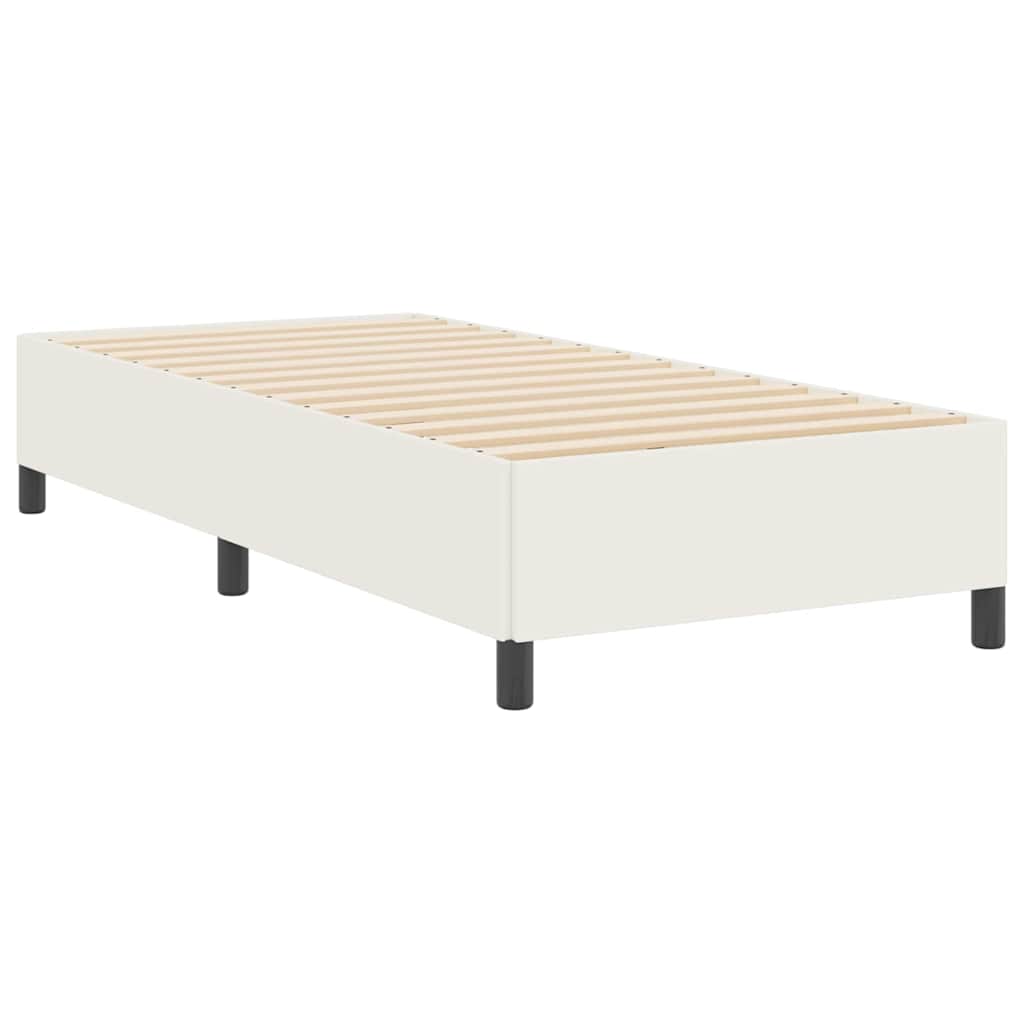 Lit à ressorts Crème 80 x 200 cm Tissu en velours côtelé - XIOS