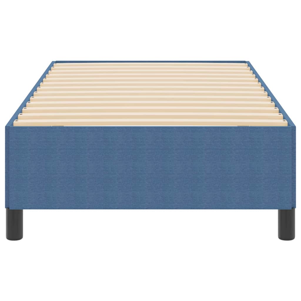 Lit à ressorts Bleu 90 x 200 cm Tissu en velours côtelé - XIOS