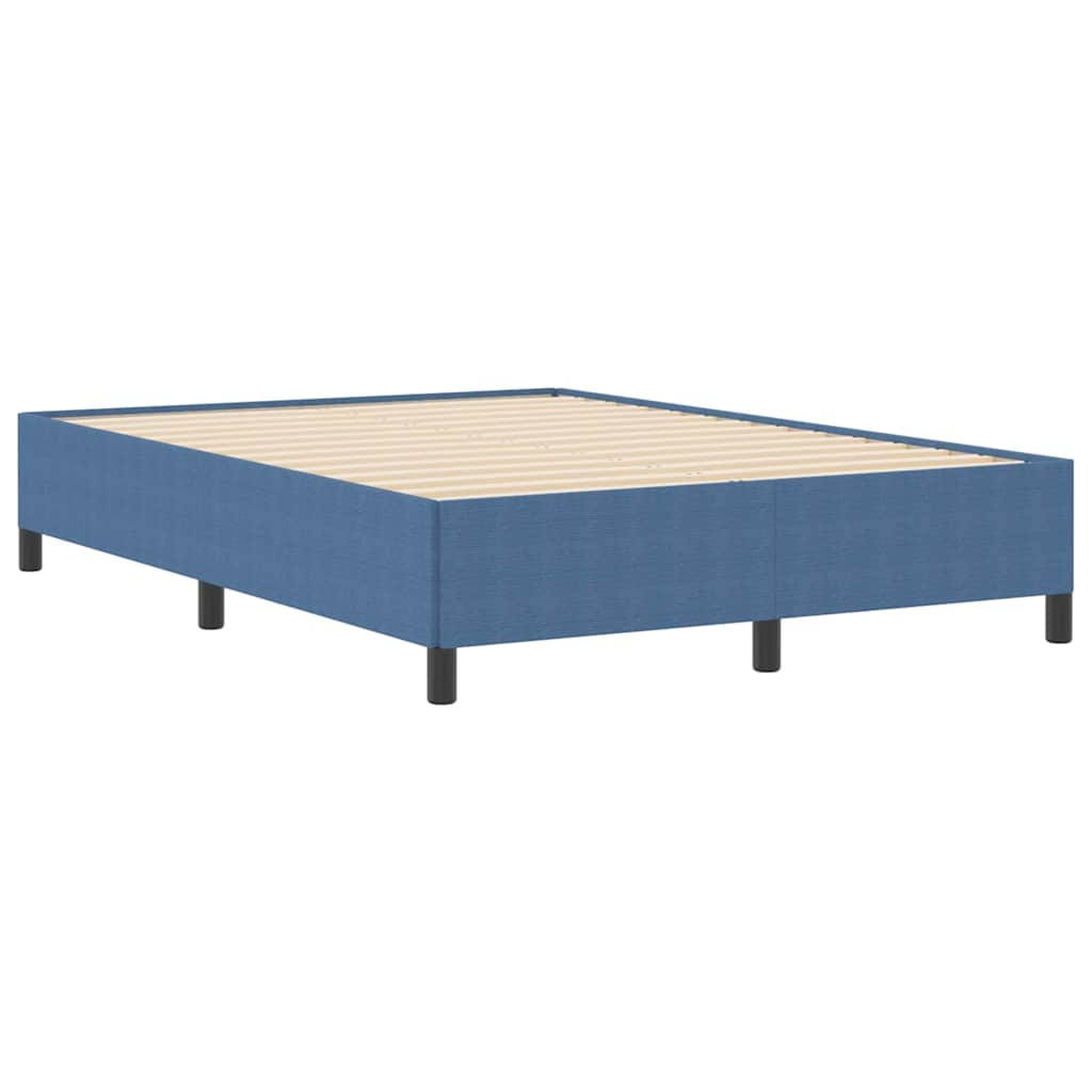 Cadre de lit Bleu 140 x 190 cm Tissu en velours côtelé - XIOS