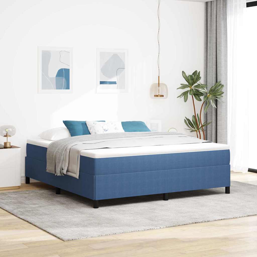 Cadre de lit Bleu 180 x 200 cm Tissu en velours côtelé - XIOS