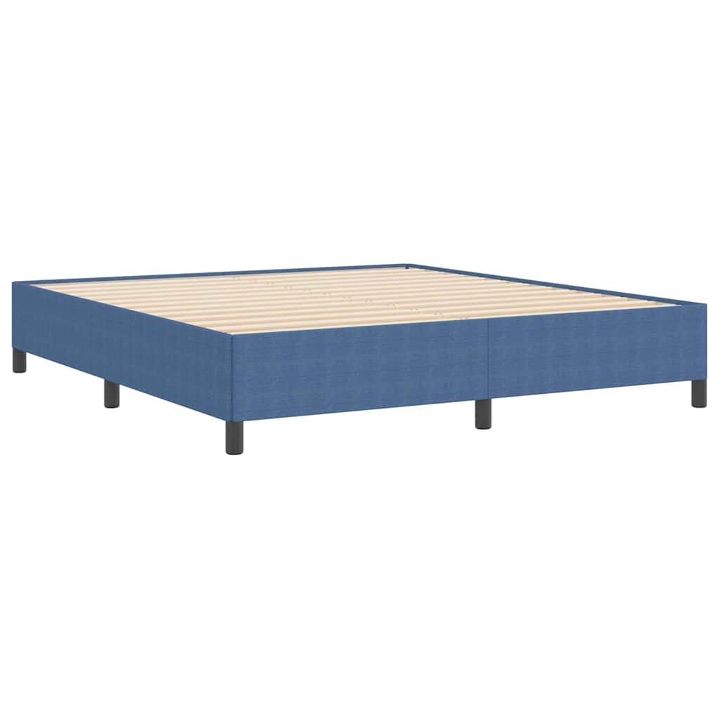 Cadre de lit Bleu 180 x 200 cm Tissu en velours côtelé - XIOS