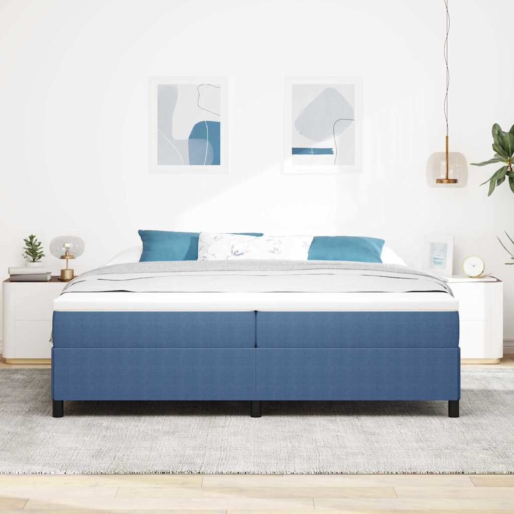 Cadre de lit Bleu 200 x 200 cm Tissu en velours côtelé - XIOS