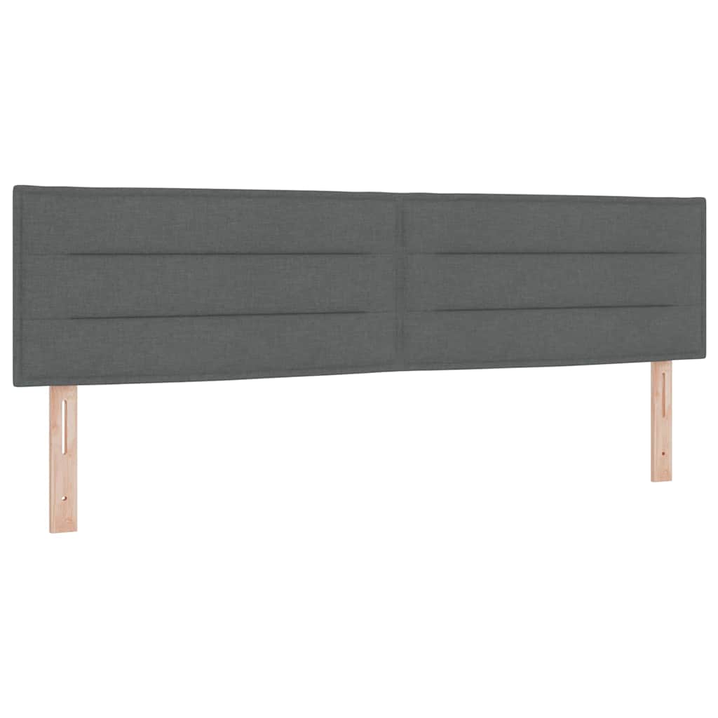 Tête de lit avec tête de lit Gris foncé 180 cm Cuir synthétique - XIOS