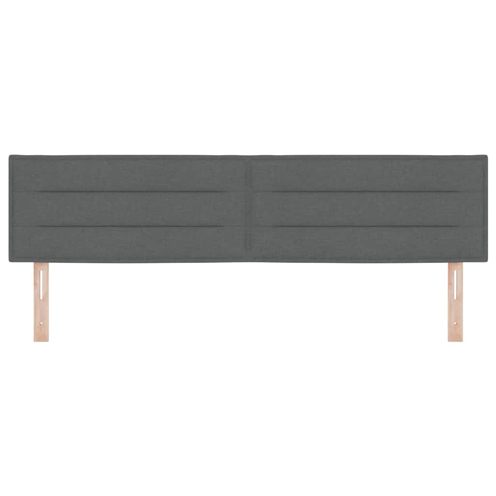 Tête de lit avec tête de lit Gris foncé 180 cm Cuir synthétique - XIOS