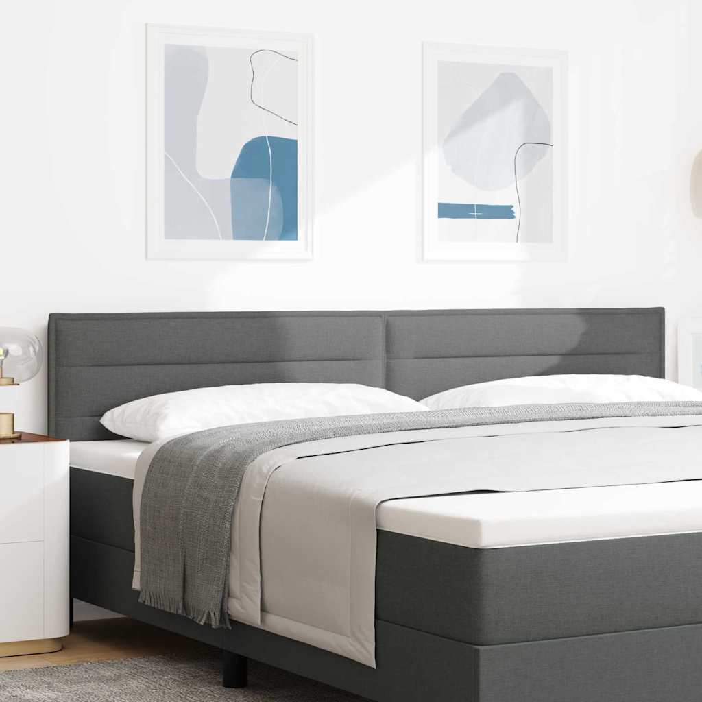 Tête de lit avec tête de lit Gris foncé 200 cm Cuir synthétique - XIOS