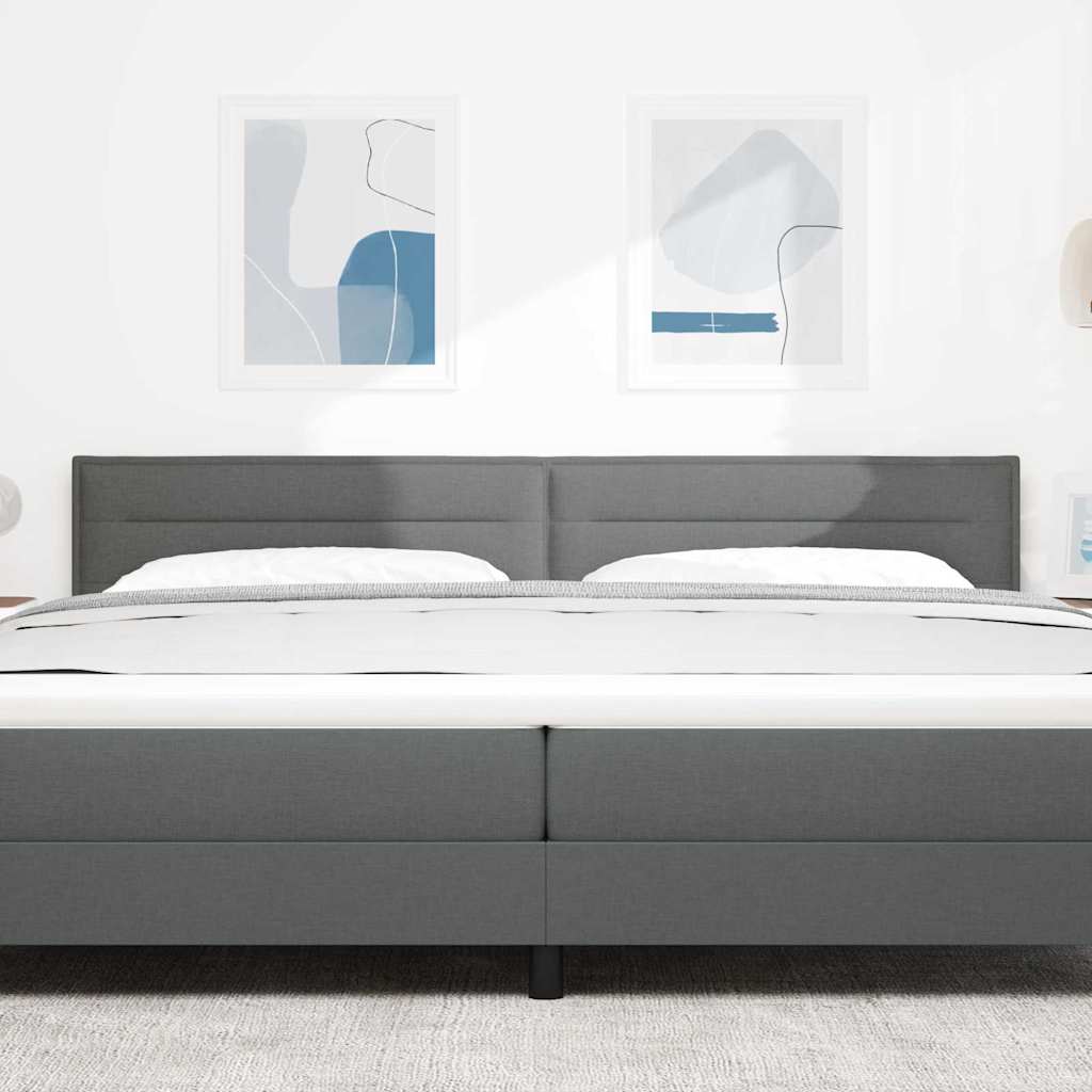 Tête de lit avec tête de lit Gris foncé 200 cm Cuir synthétique - XIOS