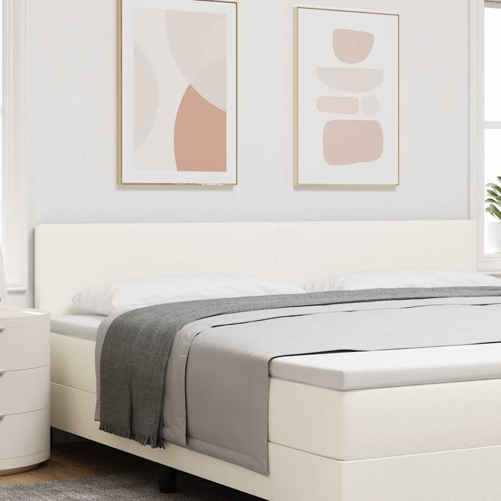 Tête de lit avec tête de lit Crème 200 cm Cuir synthétique - XIOS
