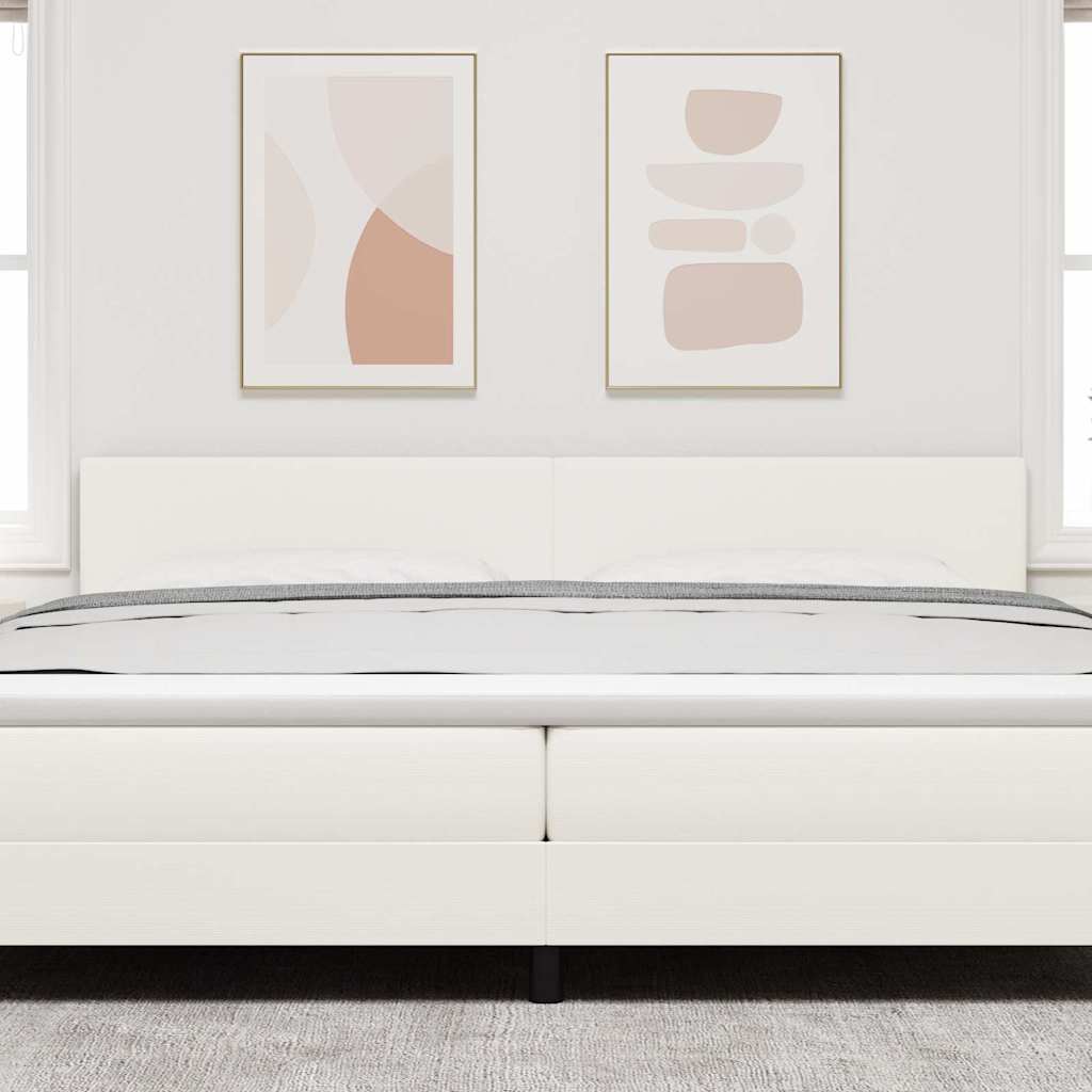 Tête de lit avec tête de lit Crème 200 cm Cuir synthétique - XIOS