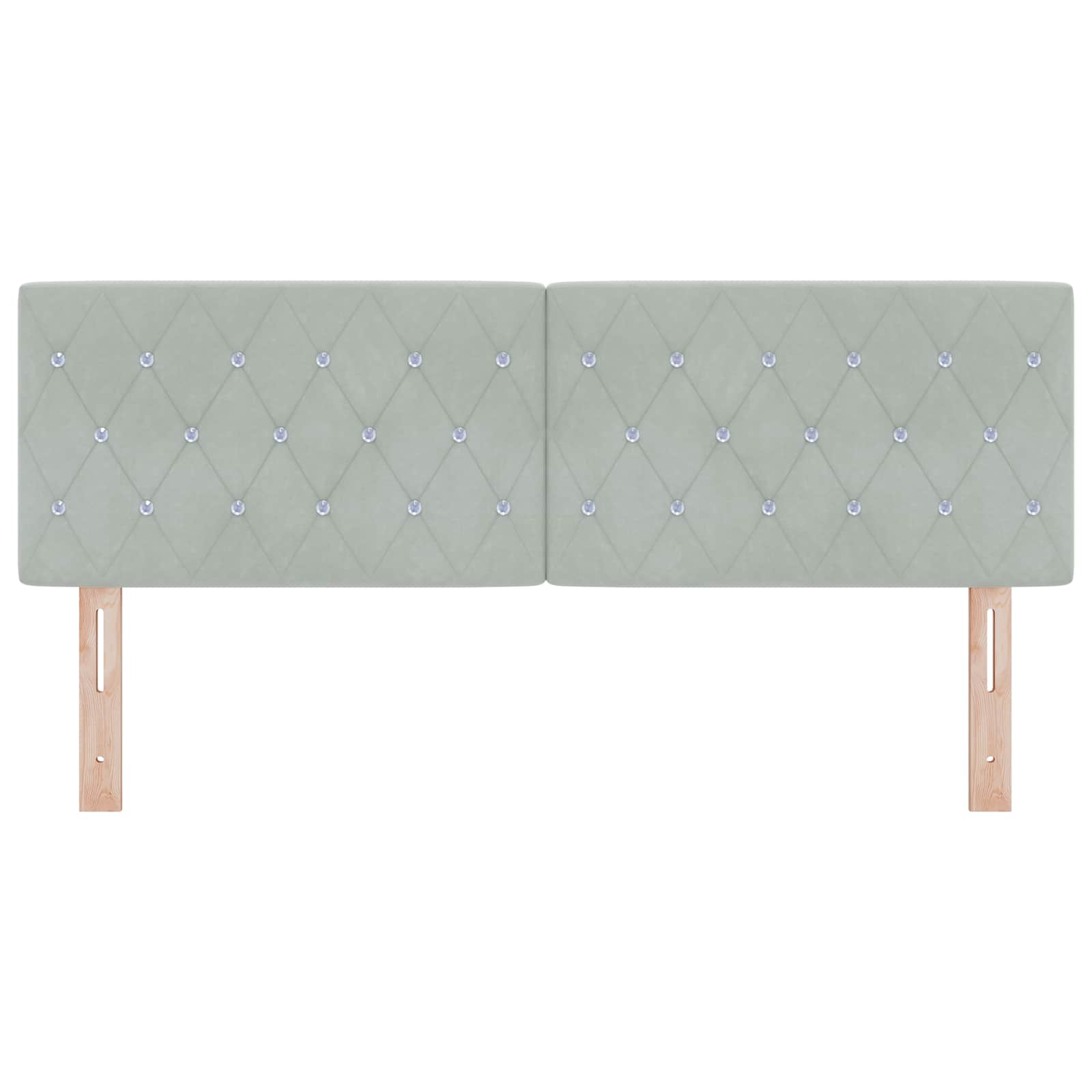 Tête de lit avec tête de lit Gris clair 160 cm Cuir synthétique - XIOS