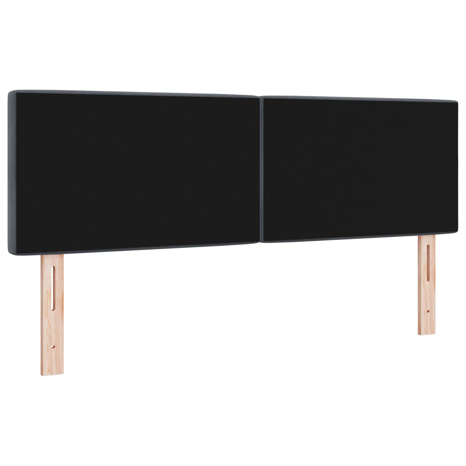 Tête de lit avec tête de lit Gris foncé 160 cm Cuir synthétique - XIOS