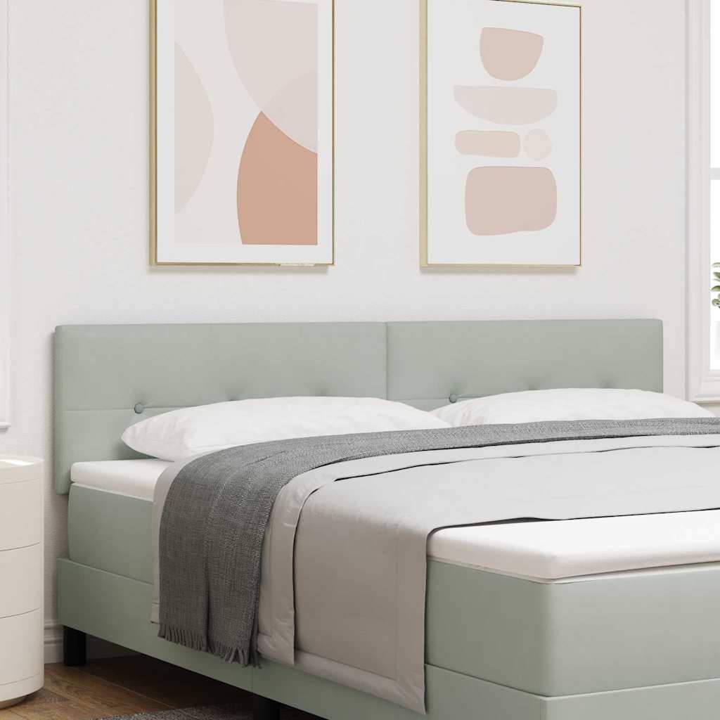 Tête de lit avec tête de lit Gris clair 180 cm Cuir synthétique - XIOS