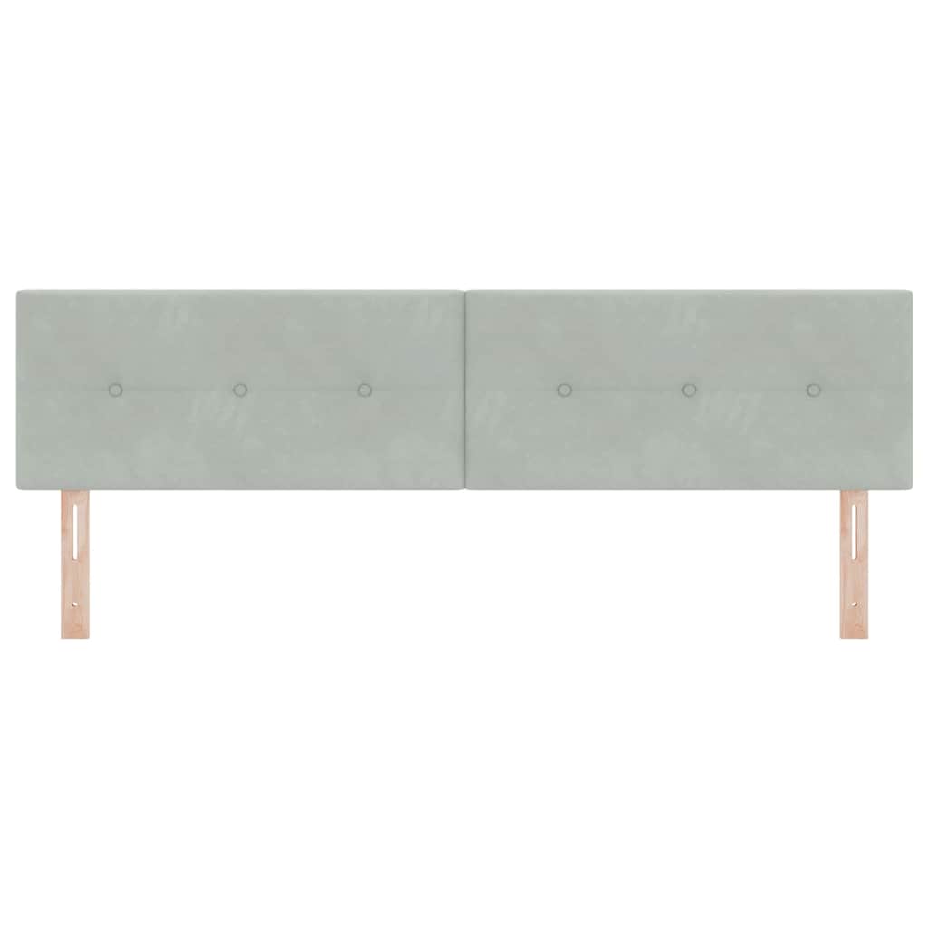 Tête de lit avec tête de lit Gris clair 180 cm Cuir synthétique - XIOS