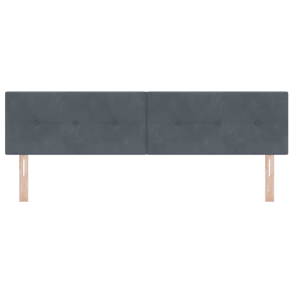 Tête de lit avec tête de lit Gris foncé 180 cm Cuir synthétique - XIOS