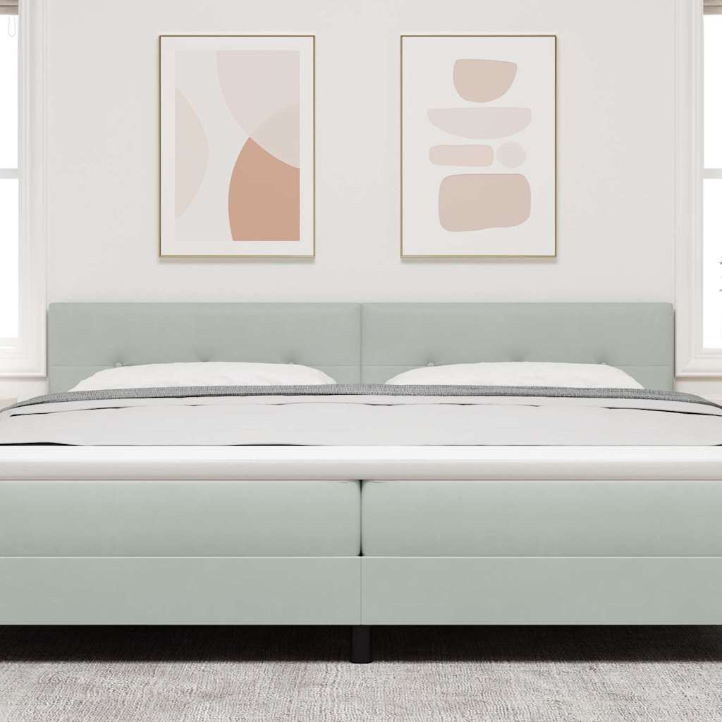 Tête de lit avec tête de lit Gris clair 200 cm Cuir synthétique - XIOS
