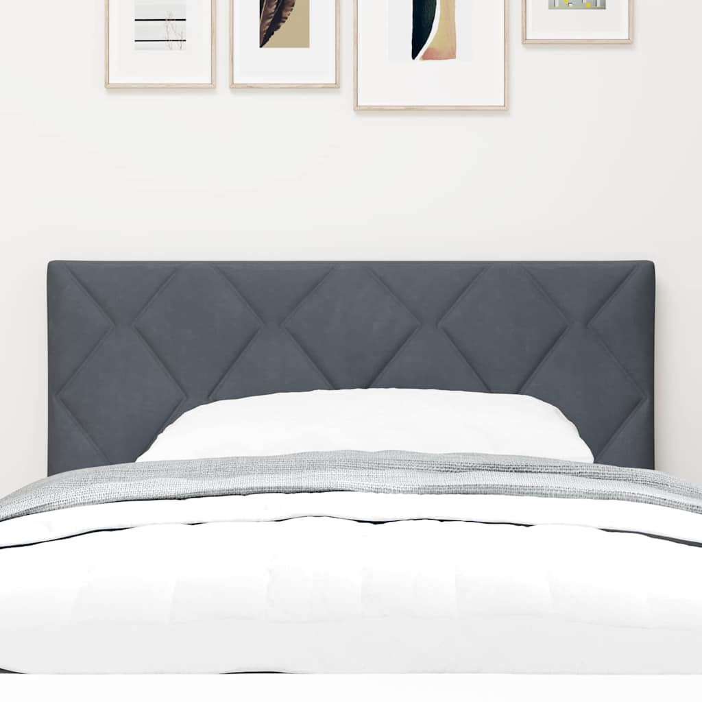 Tête de lit Montage mural Géométrique Gris foncé 90 cm Velours - XIOS