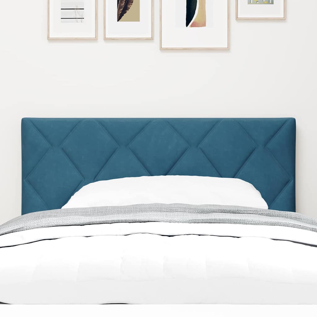 Tête de lit Montage mural Géométrique Bleu foncé 90 cm Velours - XIOS