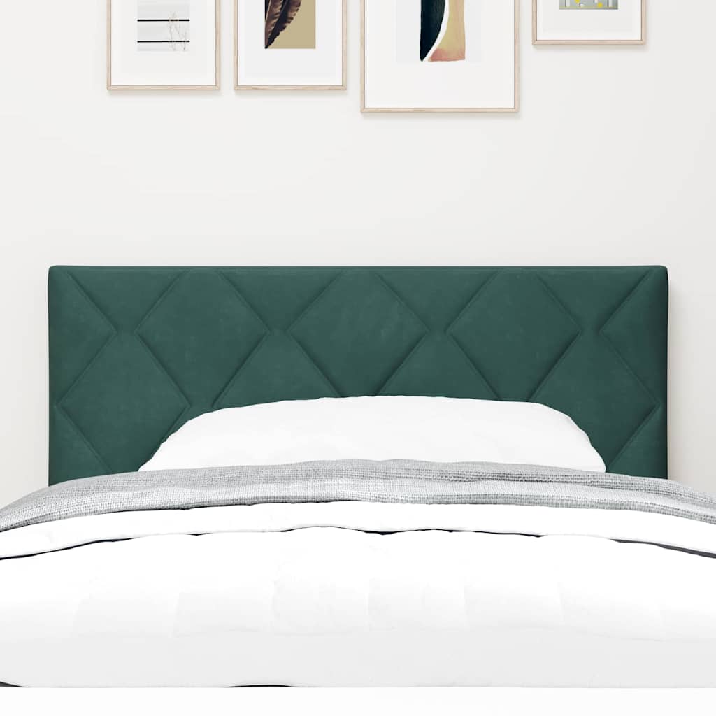 Tête de lit Montage mural Géométrique Vert foncé 100 cm Velours - XIOS