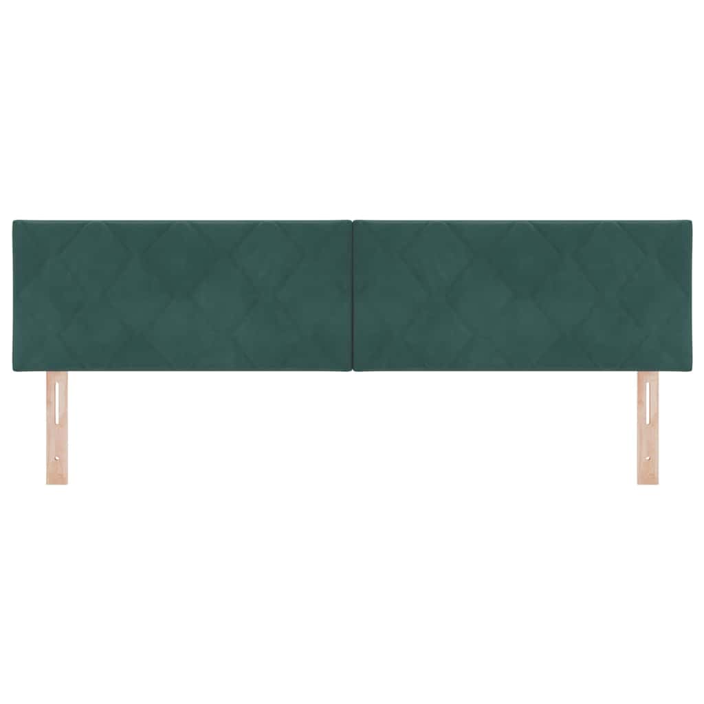 Tête de lit Montage mural Géométrique Vert foncé 180 cm Velours - XIOS