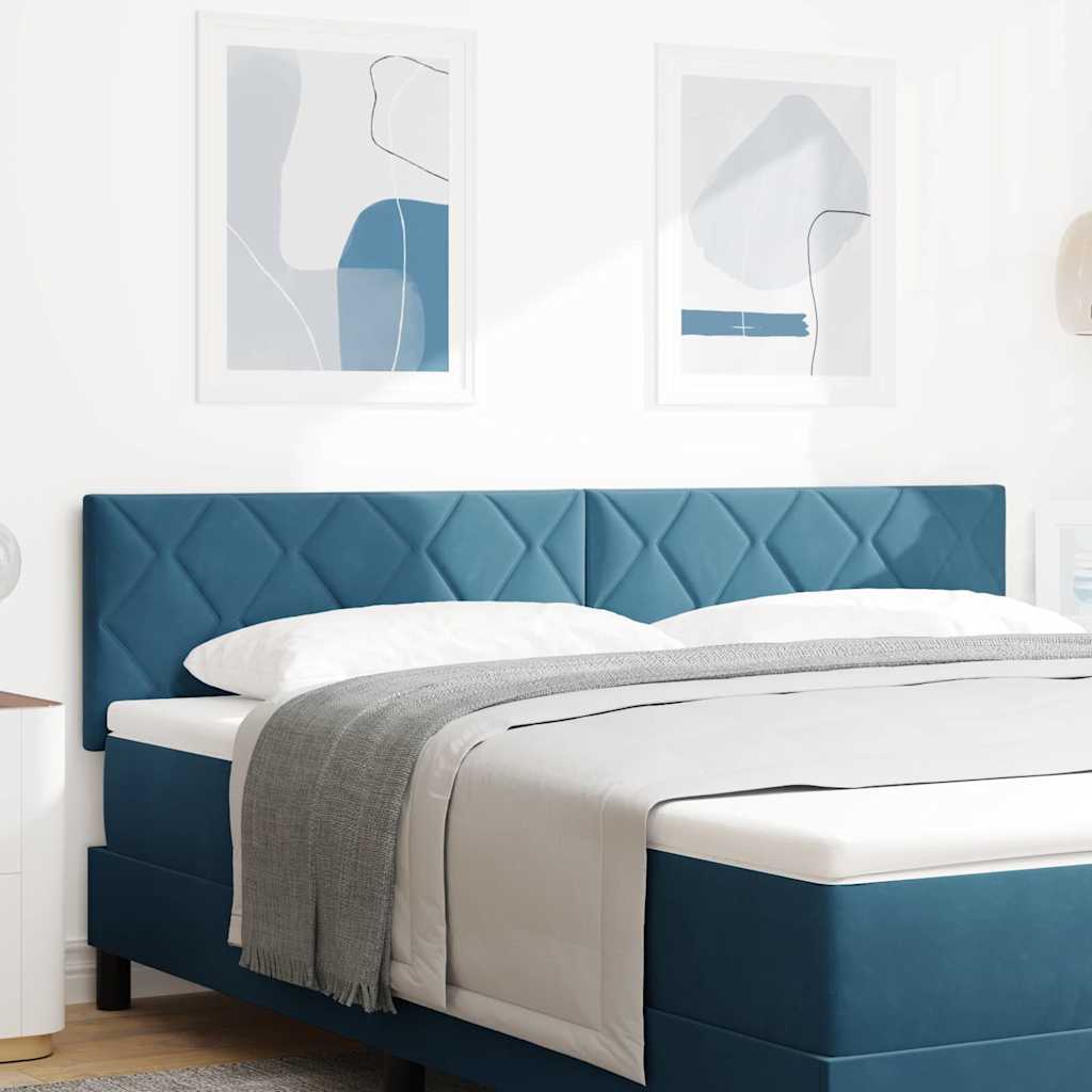 Tête de lit avec tête de lit Bleu foncé 180 cm Velours - XIOS